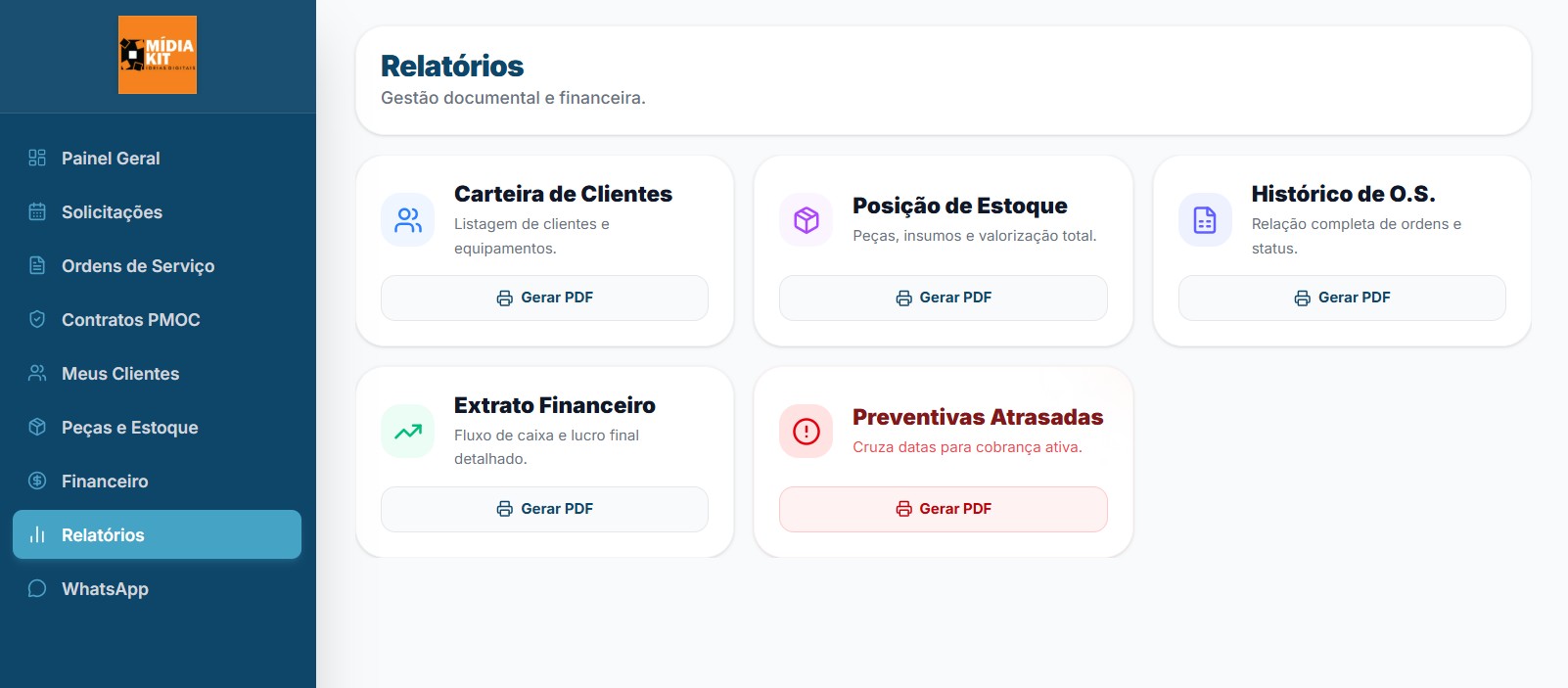 Relatórios PDF